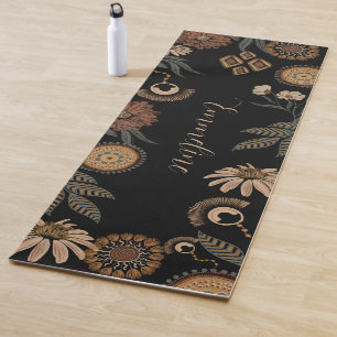 Boho Floral Personalised Yoga Mat