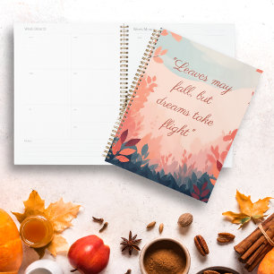 Boho Floral Pink Autumn personalised Planner
