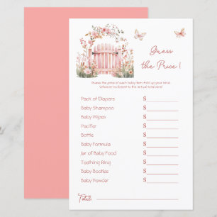 Boho Floral Pink Garden Baby Shower Price Guess