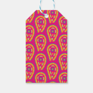 Boho Floral Pink Motif Gift Tags