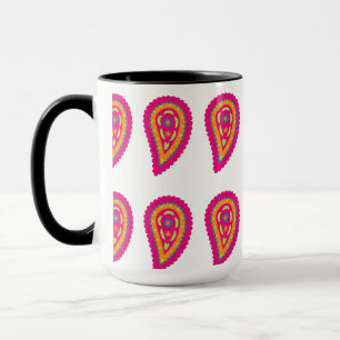 Boho Floral Pink Motif Mug