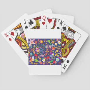 Boho floral playing cards