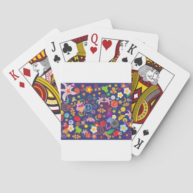 Boho floral playing cards (Back)