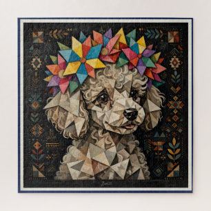Boho Floral Poodle Puzzle