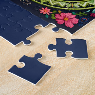 Boho Floral Poodle Puzzle