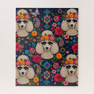 Boho Floral Poodle Puzzle