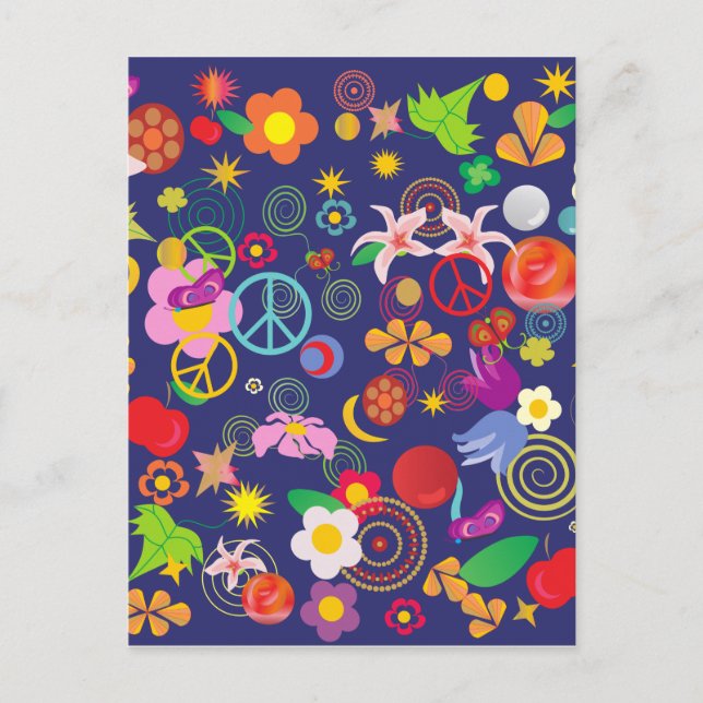 Boho floral postcard (Front)