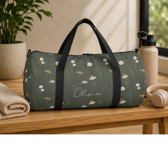 Boho Floral Rainbow Duffle Bag (Creator Uploaded)