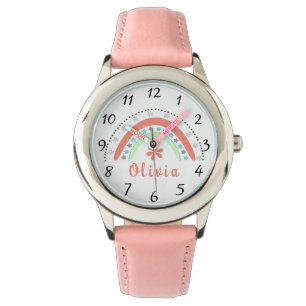 Boho Floral Rainbow With Personalised Name Watch