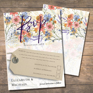 Boho Floral RSVP Invitation
