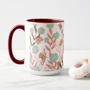 Boho Floral Rustic Garden Mug
