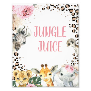 Boho Floral Safari Birthday Sign