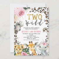 Boho Floral Safari Two Wild 2nd Birthday
