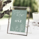 Boho Floral Sage Green Table Numbers Poster<br><div class="desc">Wedding table numbers are chraacterised by boho style, floral artwork, and sage green colours, to create a unique, eclectic look that makes these table numbers a natural aesthetic. Printed on high-quality cardstock, they will surely impress your guests and set the tone for your special day. Check out our collection: https://www.zazzle.com/collections/floral_sage_green_wedding-119898373740526358...</div>