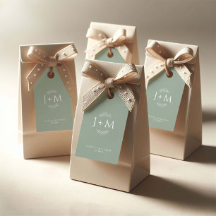Boho Floral Sage Green Wedding Gift Tags
