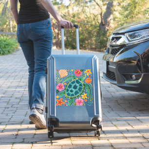 Boho Floral Sea Turtle