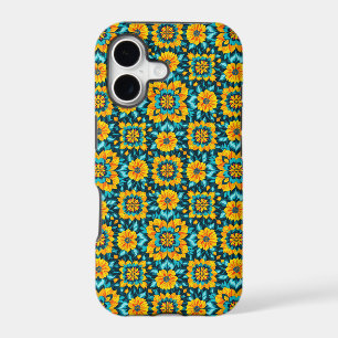 Boho Floral Seamless Pattern in Vibrant Folk Style