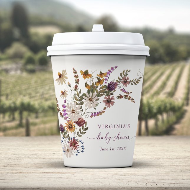 Boho Floral Shower Paper Cup (Boho Floral Shower Paper Cup
)