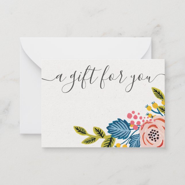 Boho Floral Small Business Gift Certificate Card (Front)