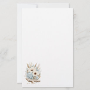 Boho Floral Stationery Paper