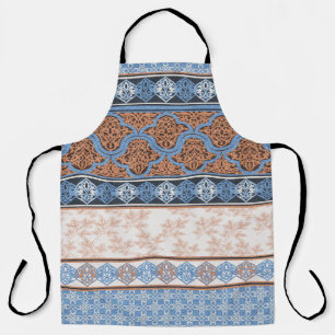 Boho Floral Stripes: Ethnic Seamless Collection Apron