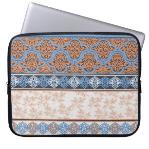 Boho Floral Stripes: Ethnic Seamless Collection Laptop Sleeve