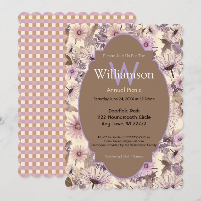 Boho Floral Summer Event Invitation  (Front/Back)