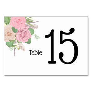 BOHO Floral Table Numbers - Custom Personalised
