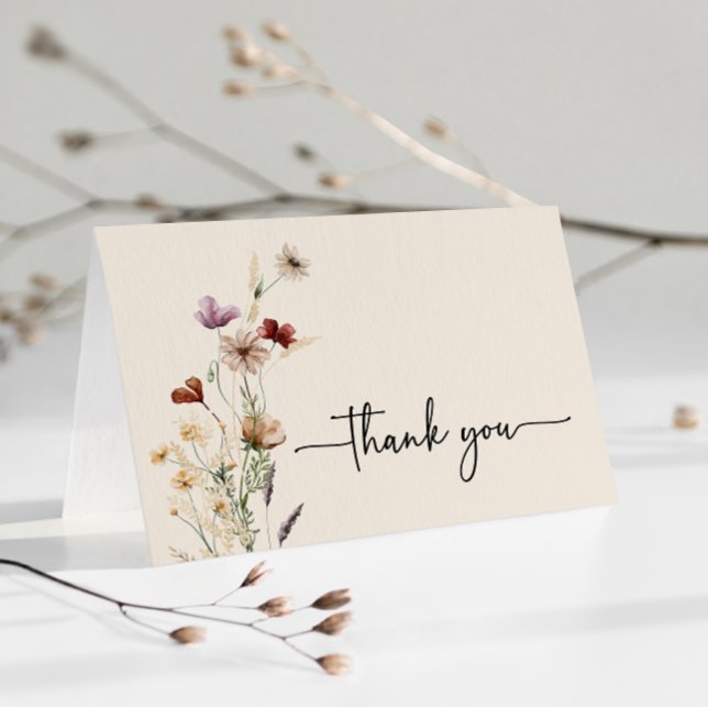 Boho Floral Thank You Card (Boho Floral Thank You Card
)
