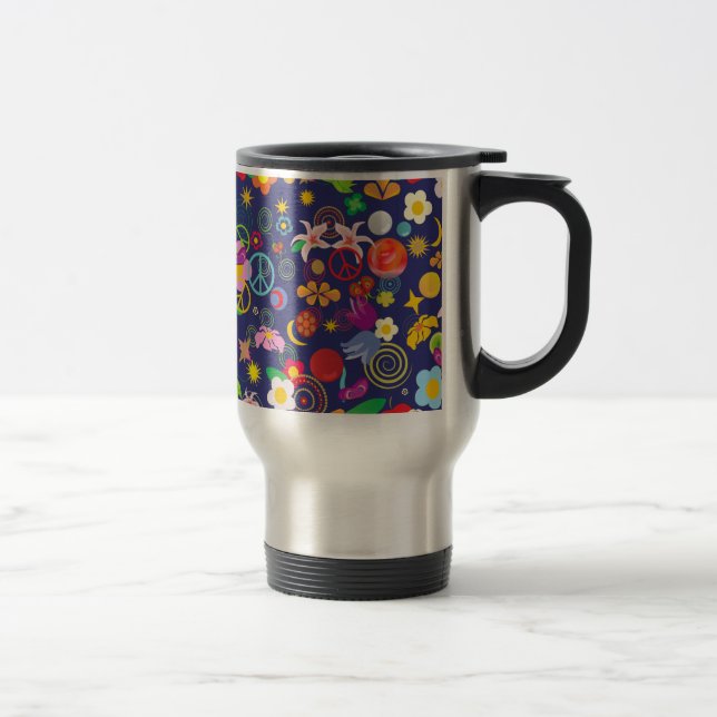 Boho floral travel mug (Right)