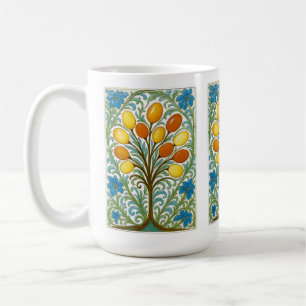Boho Floral Tree Tile Coffee Mug