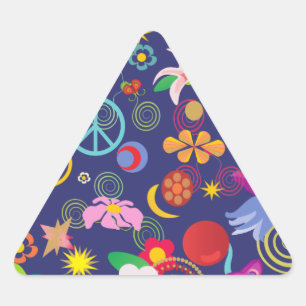 Boho floral triangle sticker