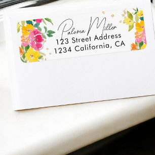 Boho Floral Watercolor Gold glitter Graduation