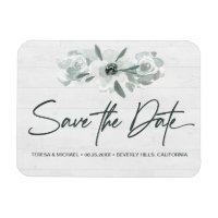 Boho Floral Watercolor Save the date Handlettering