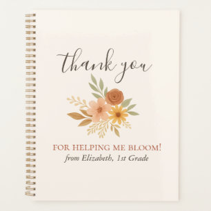 Boho Floral Watercolor Teacher Thank You  Planner