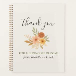 Boho Floral Watercolor Teacher Thank You  Planner