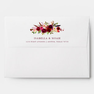 Boho Floral   Wedding Envelope