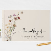 Boho Floral Wedding Guest Book