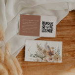 Boho Floral Wedding Honeymoon Fund QR Code Enclosure Card<br><div class="desc">Honeymoon Fund QR Code enclosure card designed with boho terracotta floral. All text can easily be personalised with your message and payment details (Zelle,  PayPal and Venmo) and your QR code. Matching items in our store Cava Party Design</div>