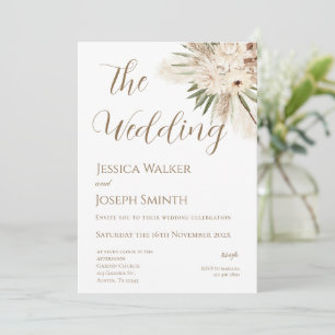 Boho Floral Wedding Invitation