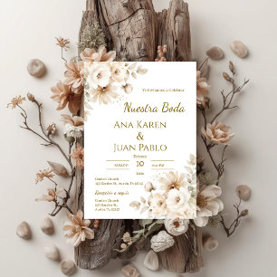Boho Floral Wedding Invitation