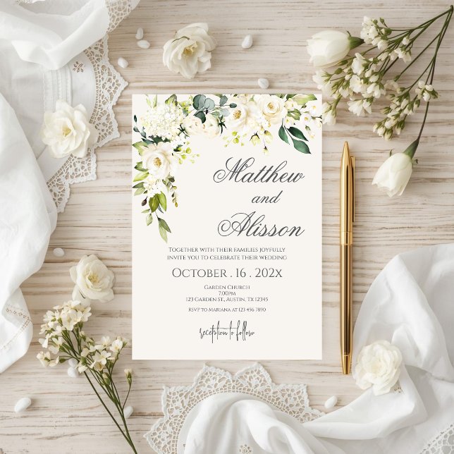 Boho Floral Wedding Invitation (Creator Uploaded)