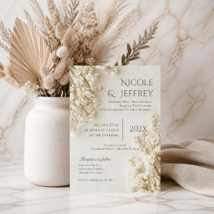 Boho Floral Wedding Invitation