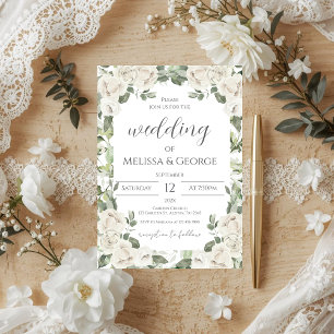 Boho floral Wedding Invitation