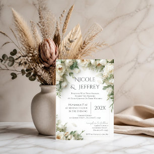 Boho Floral Wedding Invitation