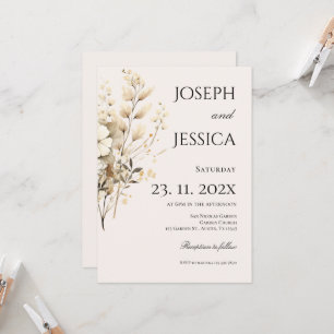 Boho Floral Wedding Invitation