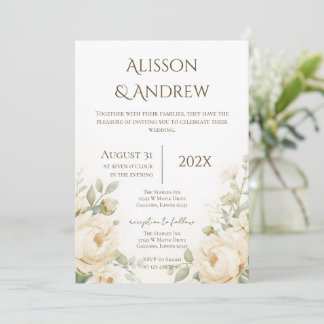 Boho Floral Wedding Invitation
