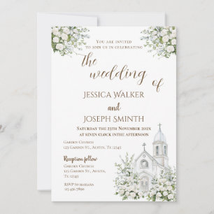 Boho Floral Wedding  Invitation