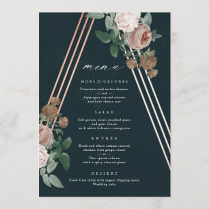 Boho Floral Wedding  Menu
