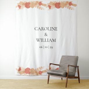 Boho Floral Wedding Photo Booth Backdrops Tapestry